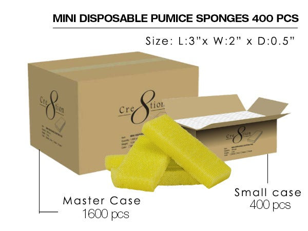 Cre8tion Disposable Mini Pumice 400 pcs.