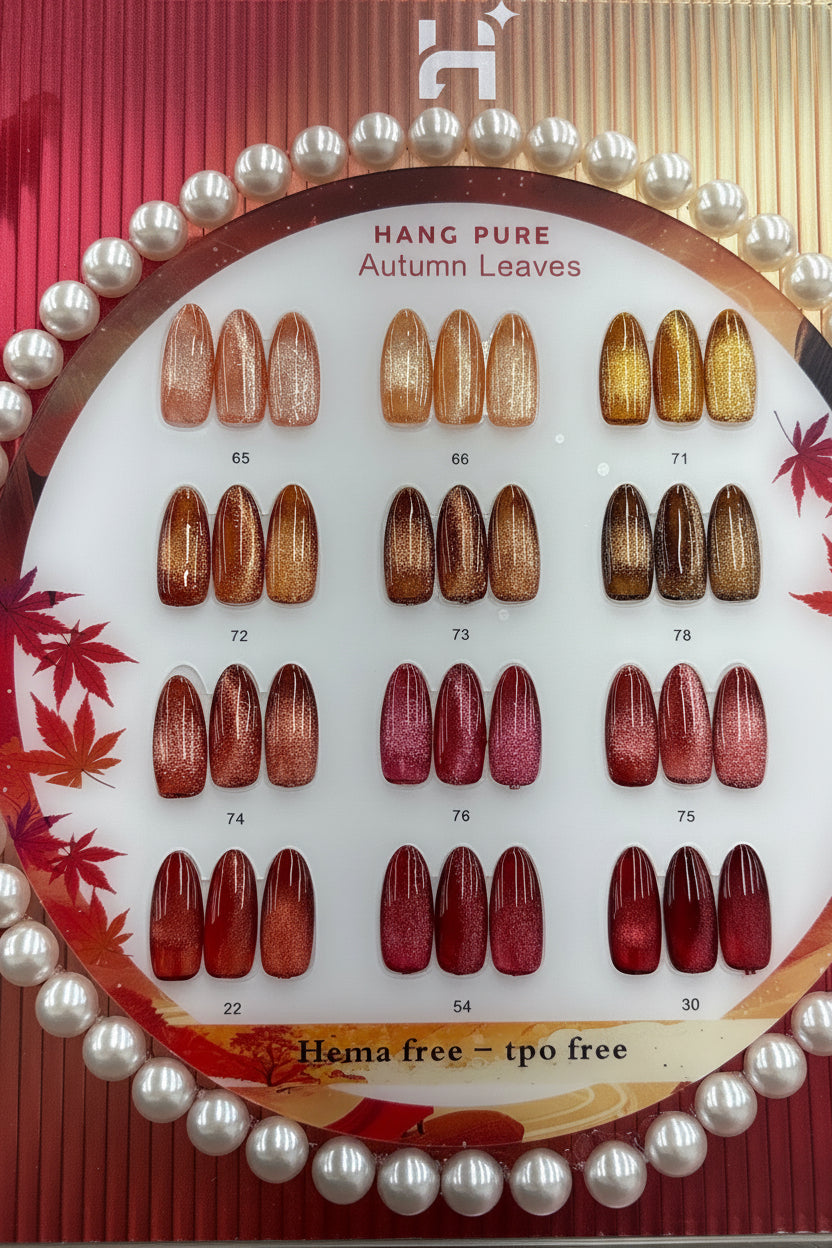 Hang Autumn leaves Cat Eye Collection 12 Colors - FREE 1 DISPLAY + 1 MAGNET