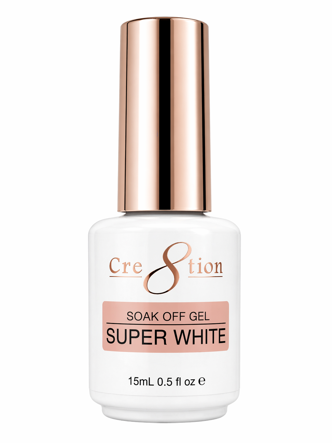 Cre8tion Soak Off Gel - Super White 0.5oz