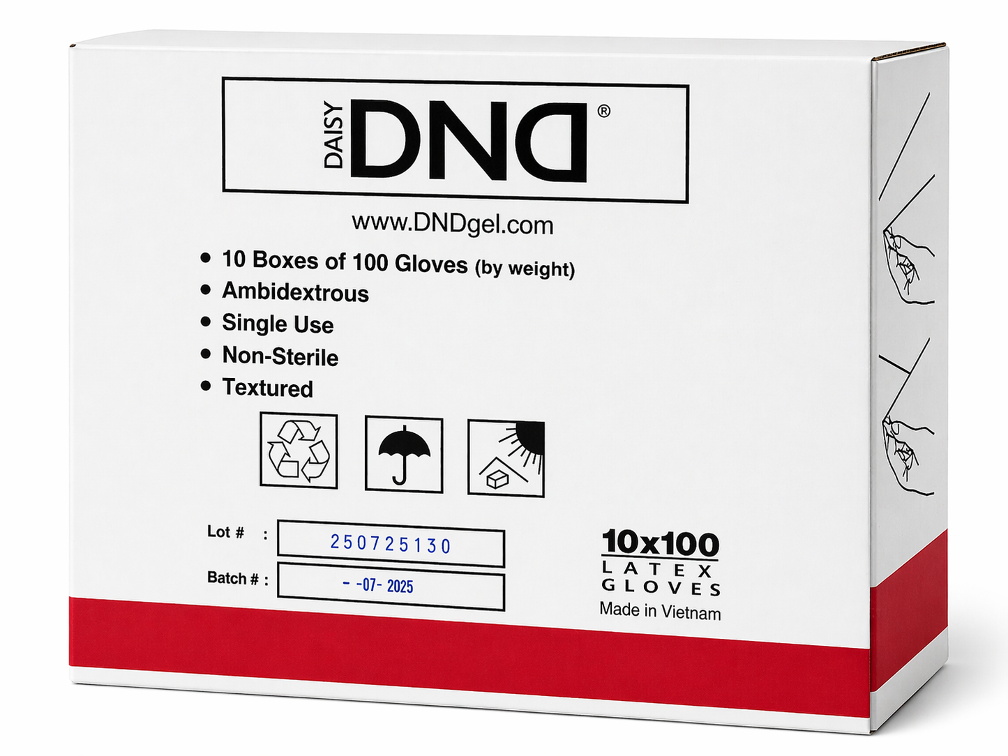 DND| Gloves | Small (Bulk Case of 10 Boxes)
