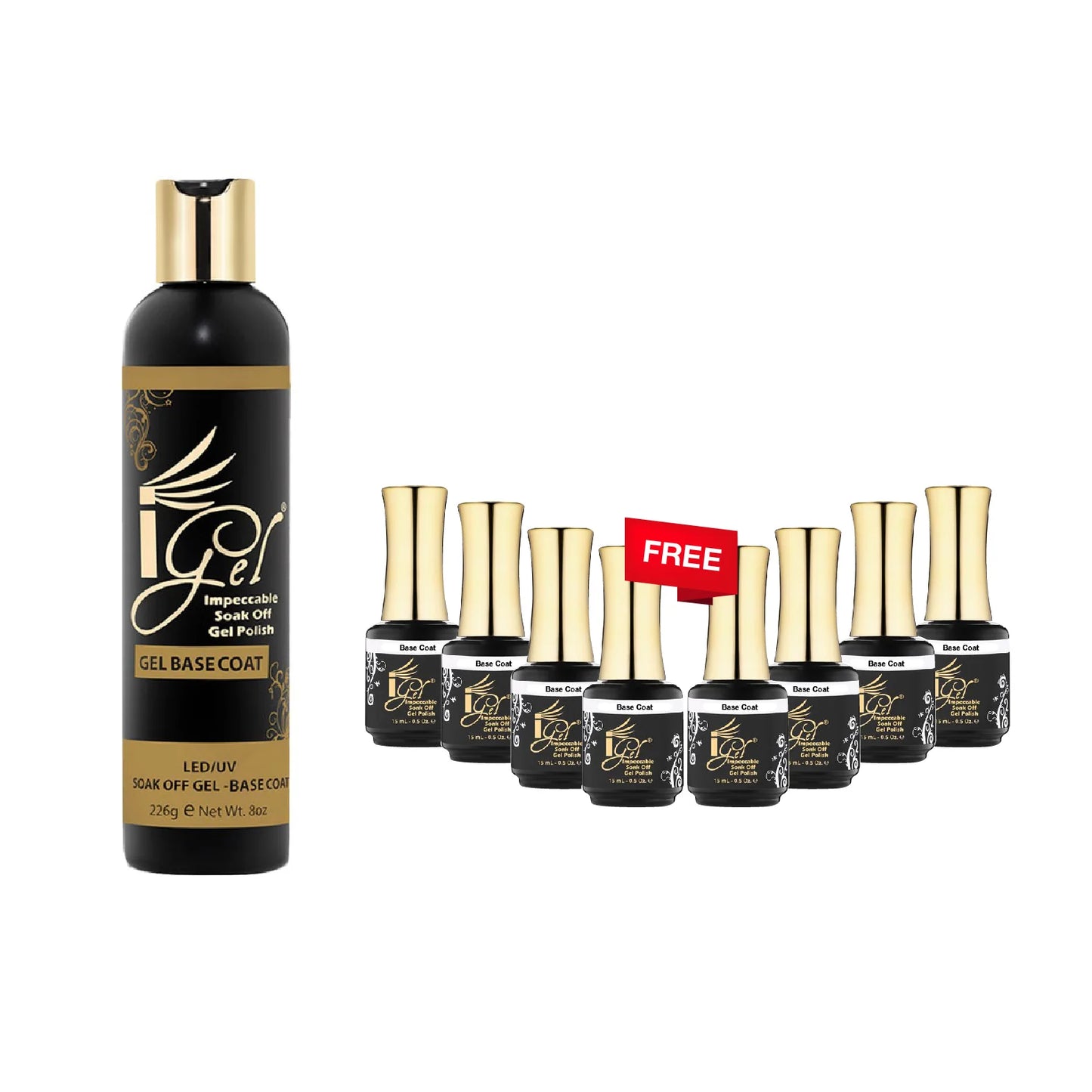 iGel Base Coat 8oz get 8 Bottles 0.5oz