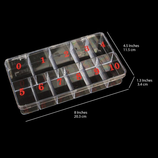 Cre8tion Empty 550pc Plastic Tip Box Clear