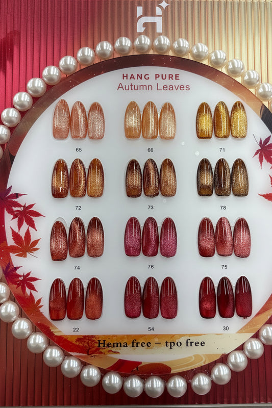 Hang Autumn leaves Cat Eye Collection 12 Colors - FREE 1 DISPLAY + 1 MAGNET