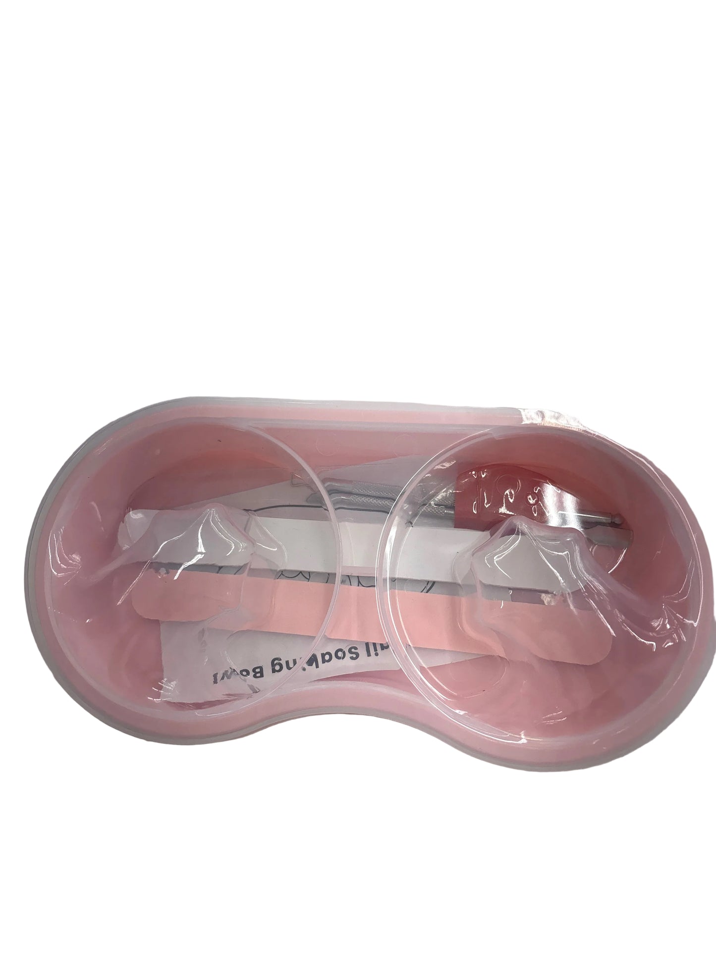 Dual nail soaking bowl