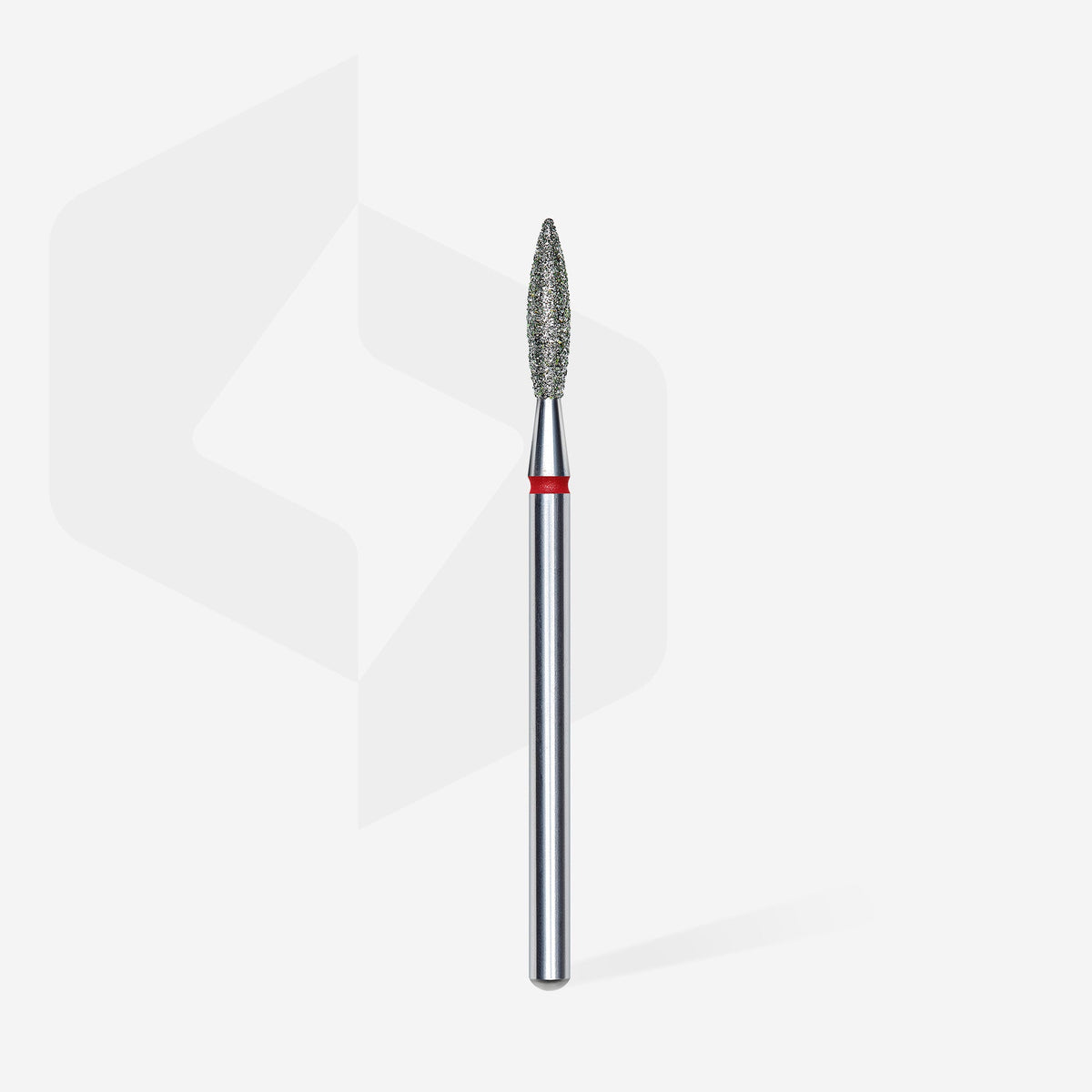 Diamond Nail Drill Bit Flame Red EXPERT, 2.3 mm / Working Part 10 mm