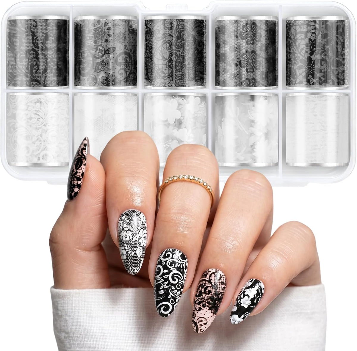 MelodySusie Lace Nail Foil 10 Rolls