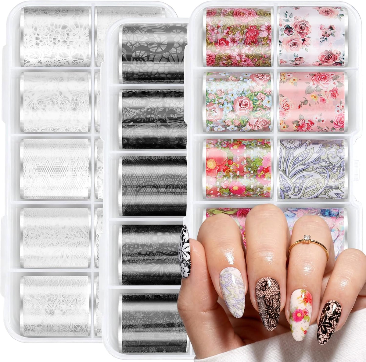 MelodySusie Lace Nail Foil 30 Rolls
