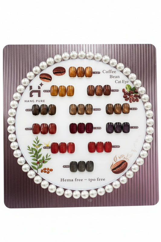 HANG Coffee Bean Cat Eye Collection  12 Colors (271 - 282) - FREE 1 DISPLAY + 1 MAGNET