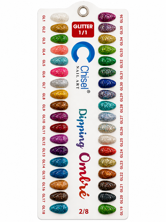 Chisel Acrylic & Dipping 2oz - Glitter Colors