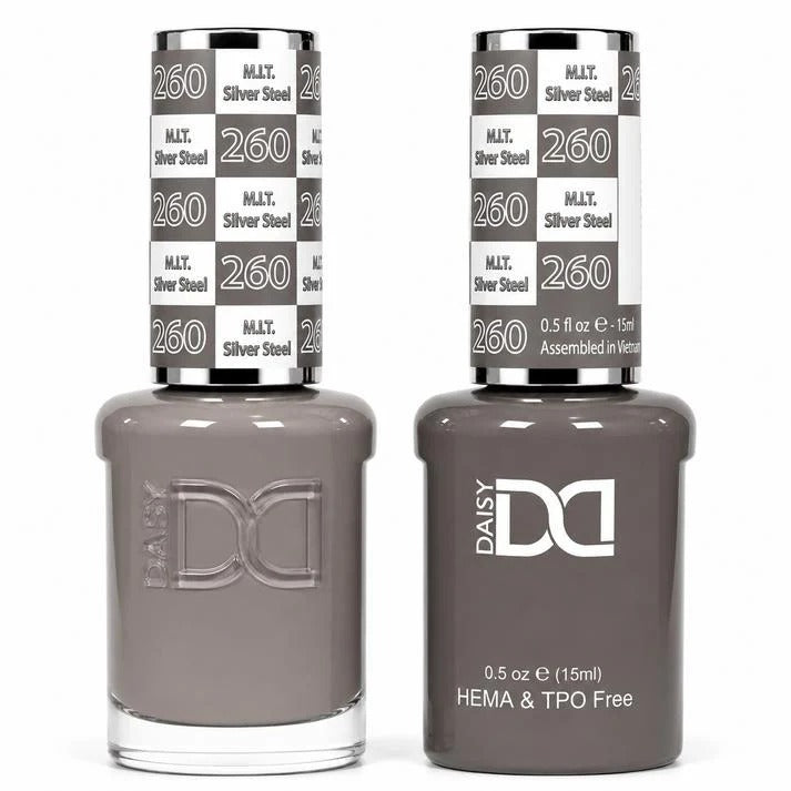 #260 M.I.T Silver Steel Gel + Lacquer Duo