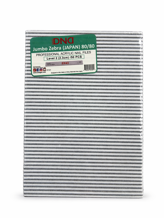 DND Nail File Jumbo Square Zebra 80/80 Japan (50pcs)