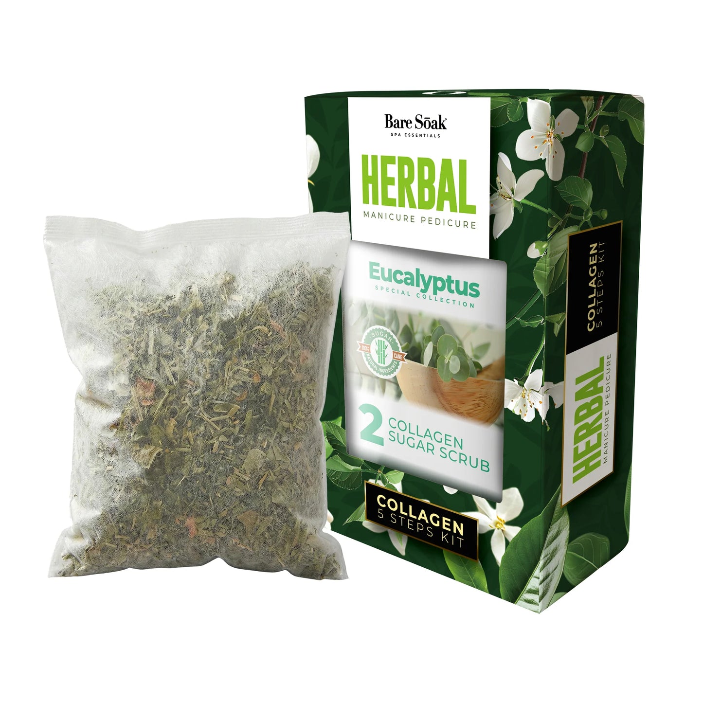Bare Soak | Herbal 5 Steps Pedicure Kit | Eucalyptus