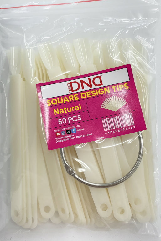 DND SQUARE DESIGN TIPS - NATURAL 50pcs