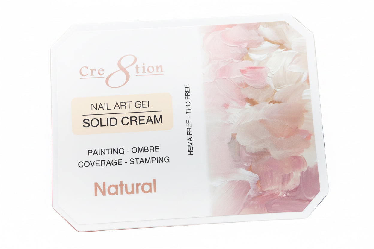 Cre8tion Solid Cream Nail Art Gel - Natural
