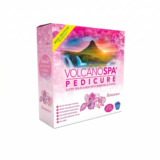 Volcano Spa: 6 Step Pedicure Kit - Romance