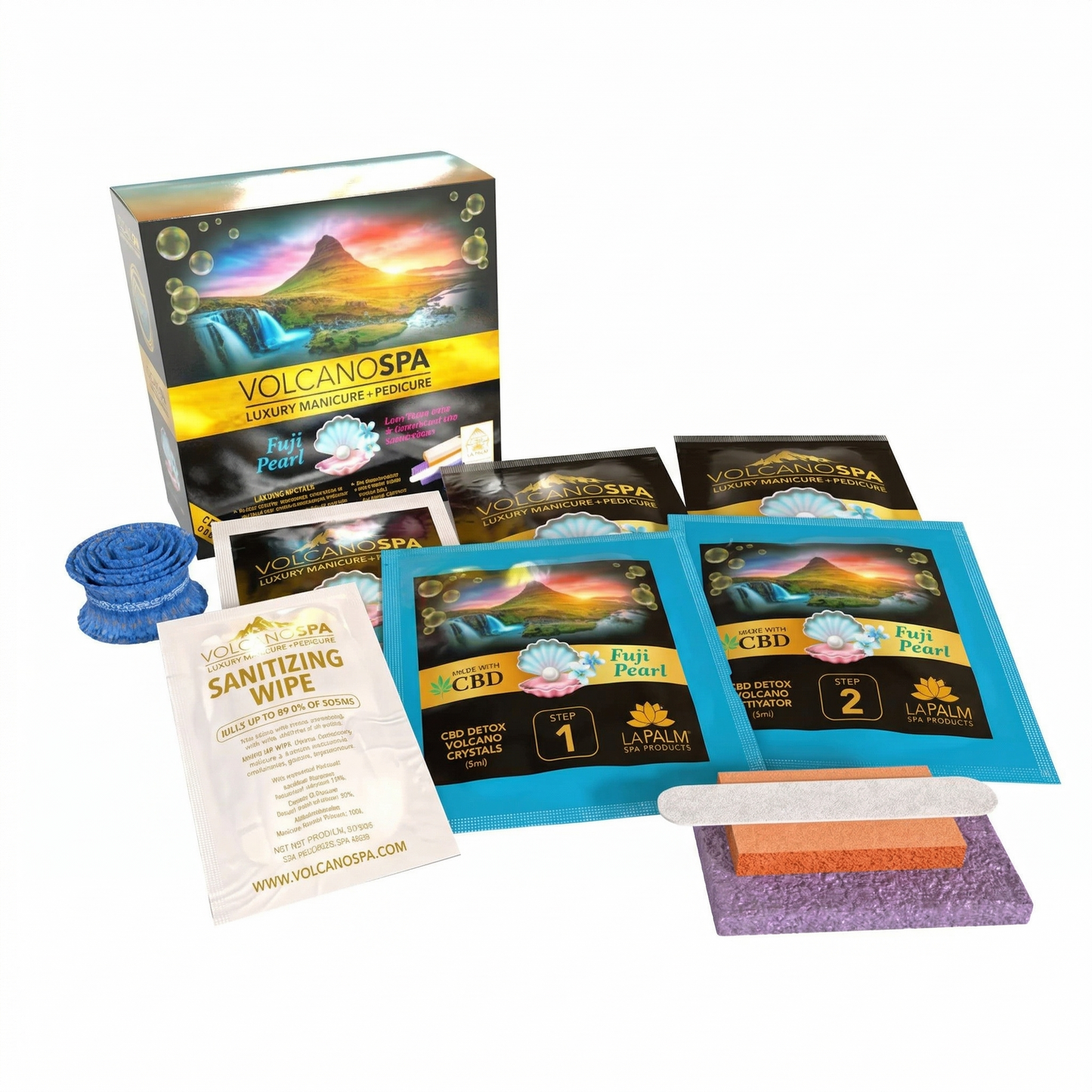 Volcano Spa: 10 Step Pedicure Kit - Fiji Pearl