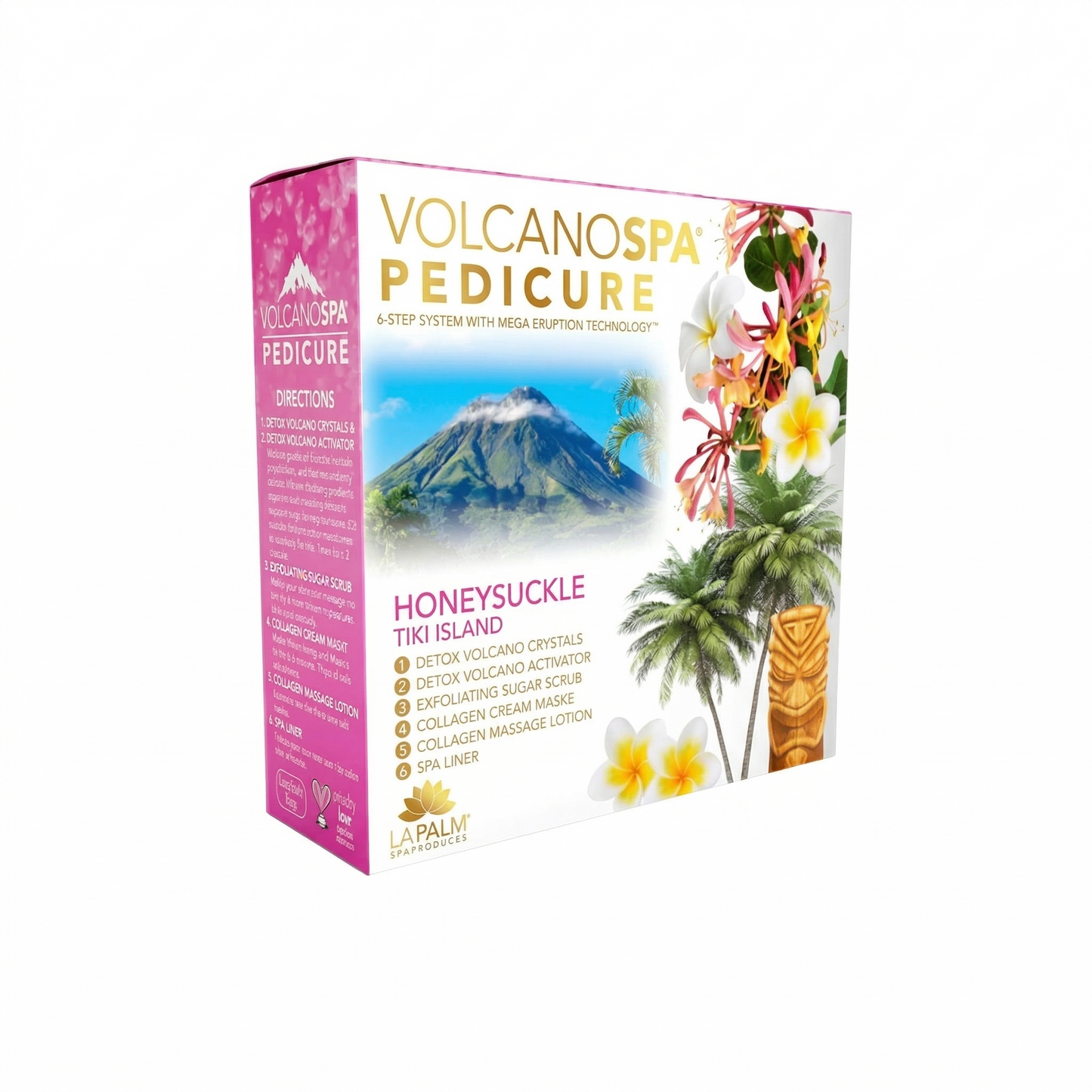 Volcano Spa: 6 Step Pedicure Kit - Honeysuckle (Tiki Island)