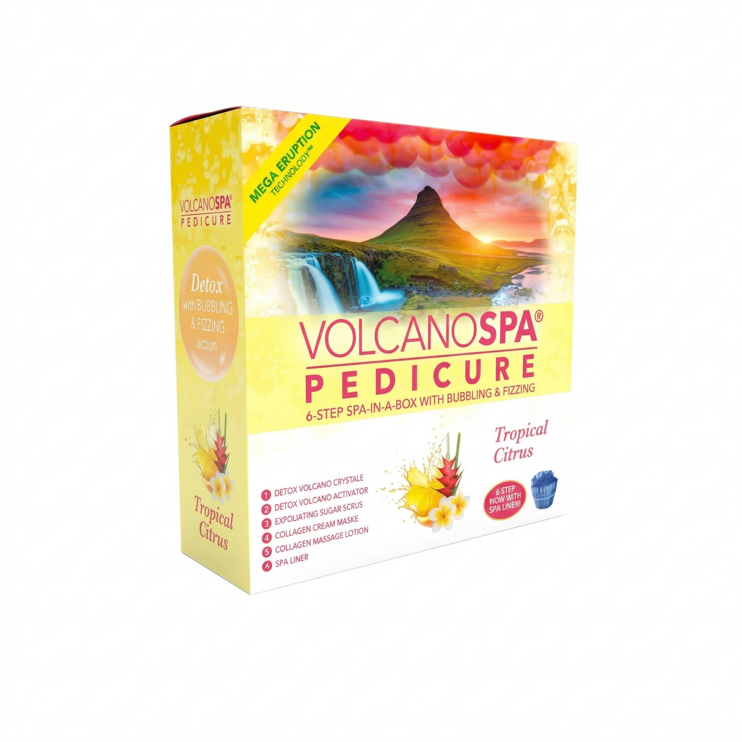 Volcano Spa: 6 Step Pedicure Kit - Tropical Citrus