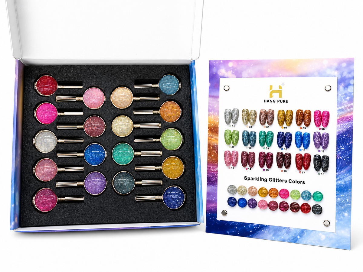 Hang Sparkling Glitter 01-18 Full Set + Display