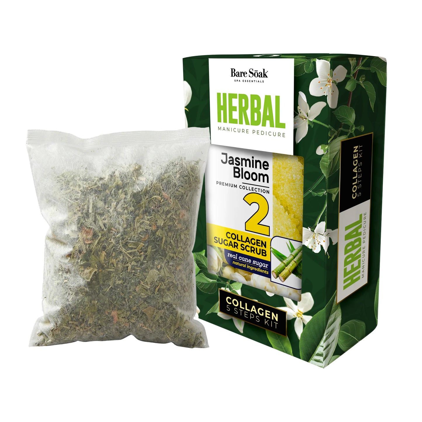 Bare Soak Herbal 5 Steps Pedicure Kit - Jasmine Bloom