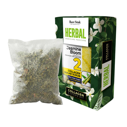 Bare Soak | Herbal 5 Steps Pedicure Kit | Jasmine Bloom