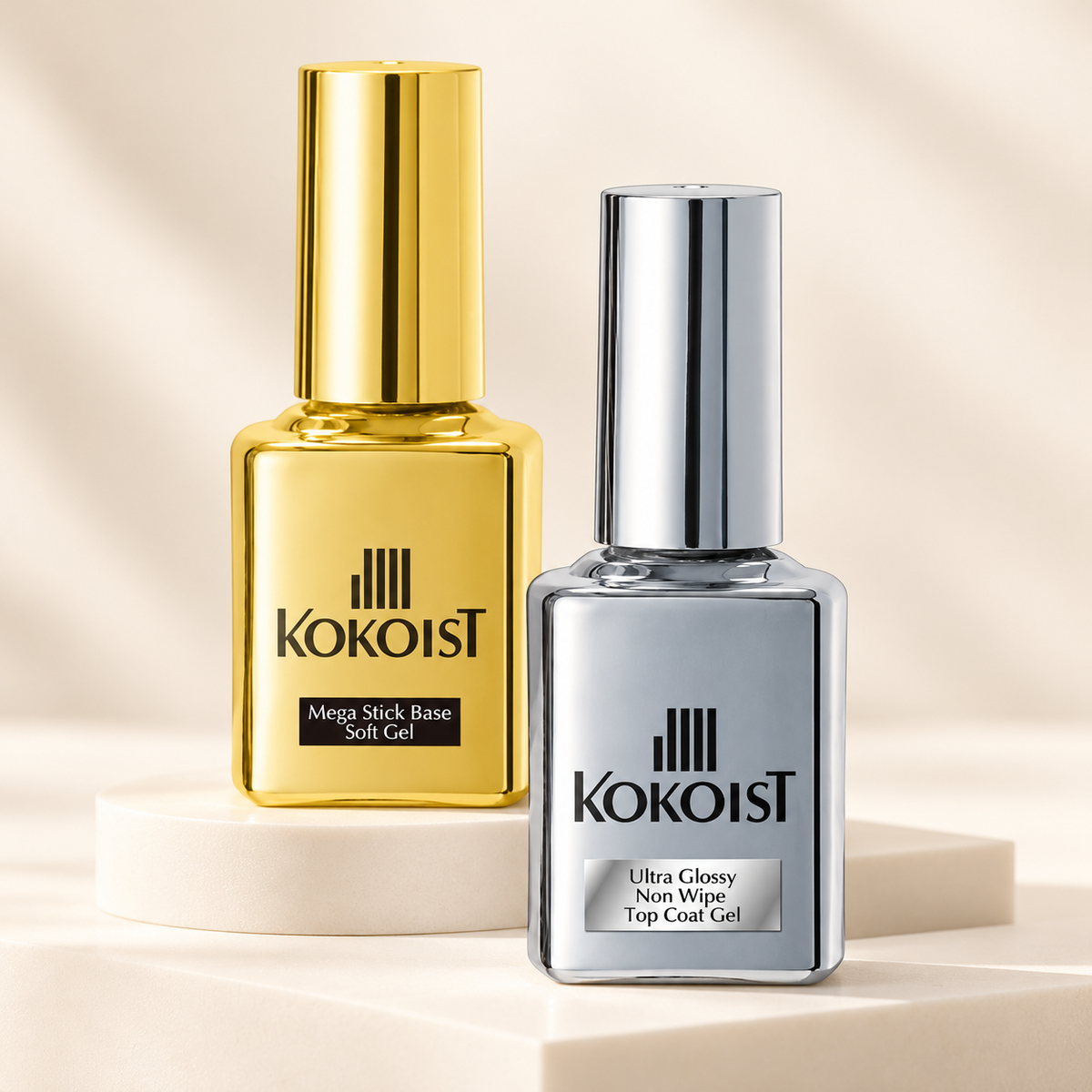 KOKOIST Mega Stick Base and Ultra Glossy Top Coat at Madison Nail Supply.