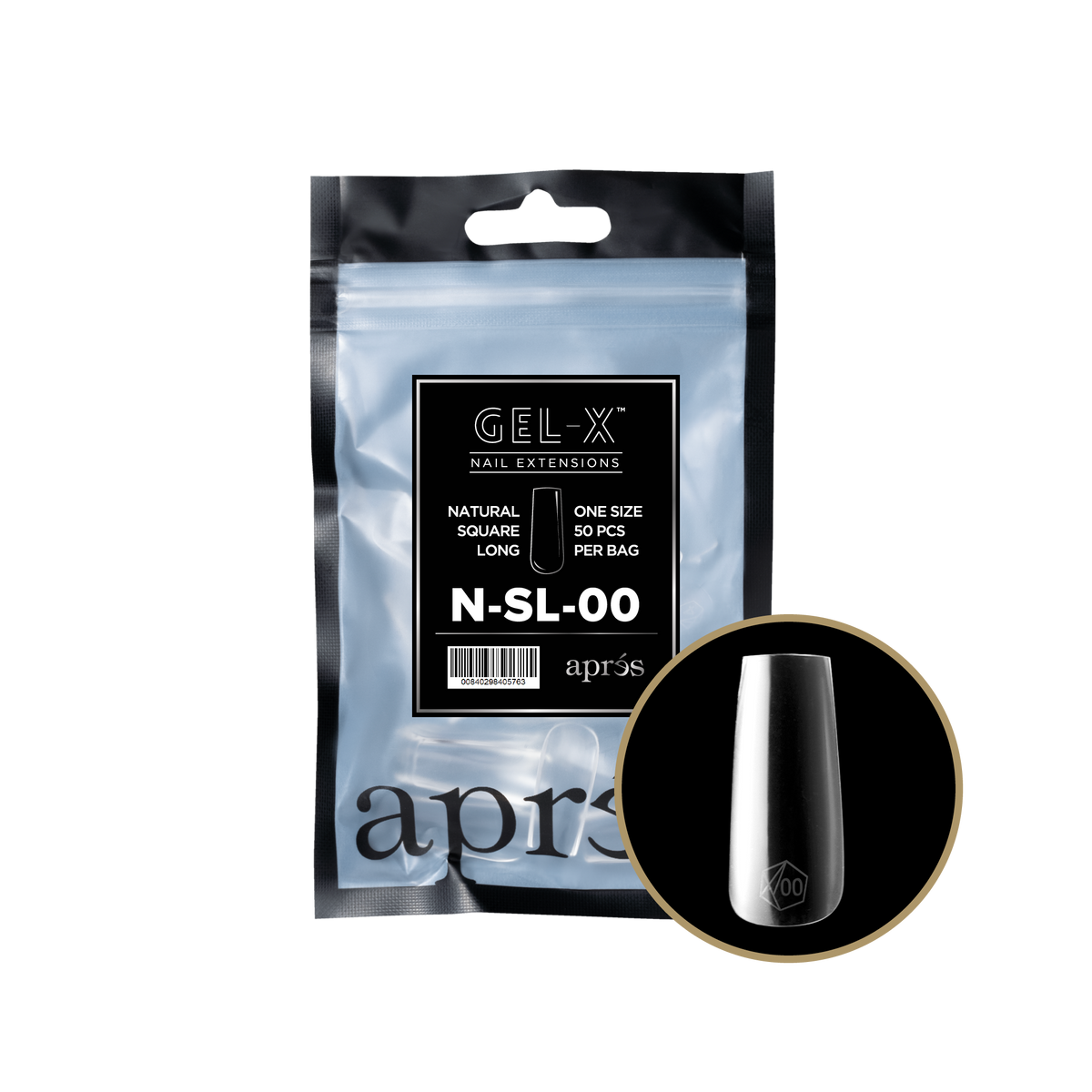 Gel-X® Natural Square Long Refill Bag