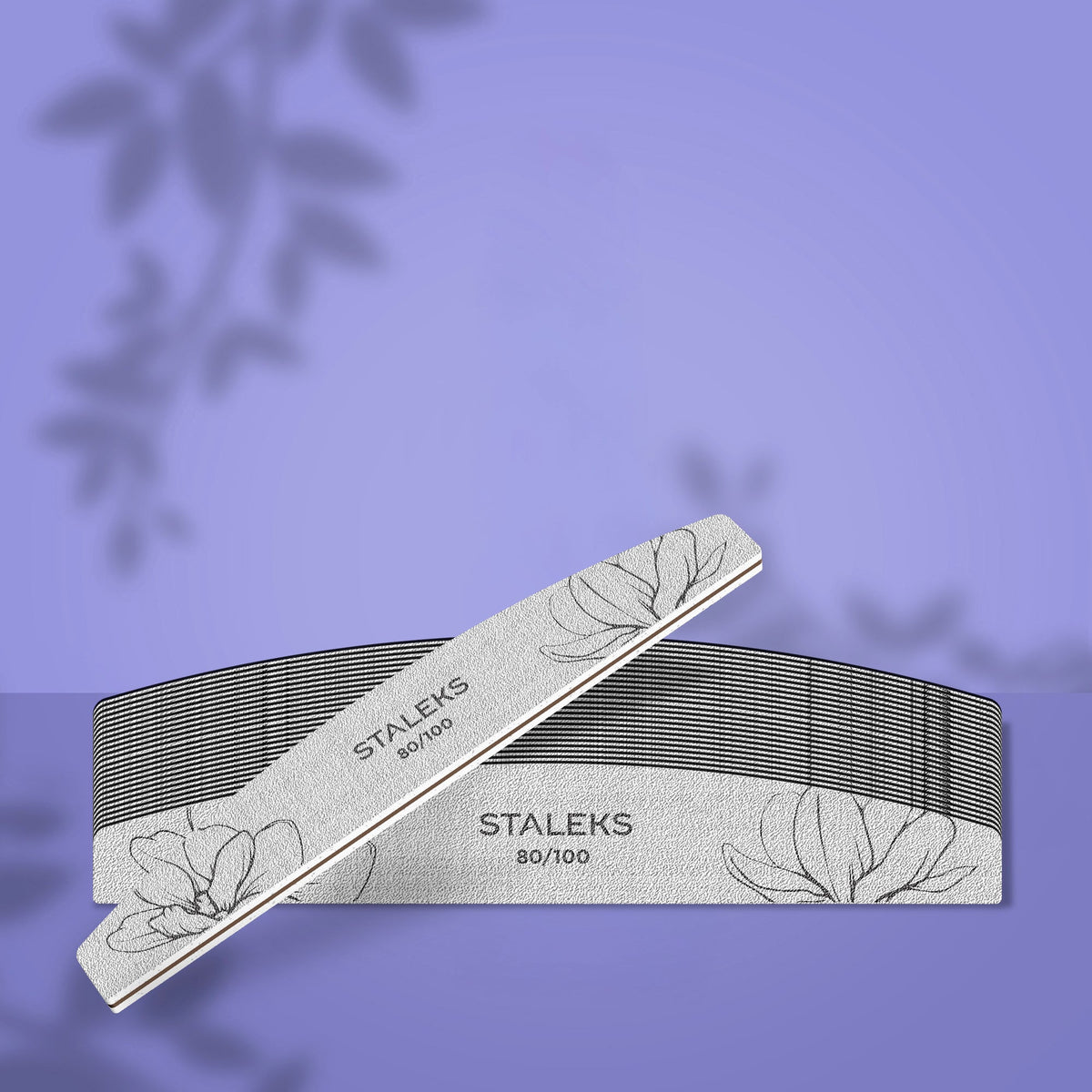 STALEKS EXPERT 40 Crescent Mineral Nail File, 80/100 Grit (25 pcs)