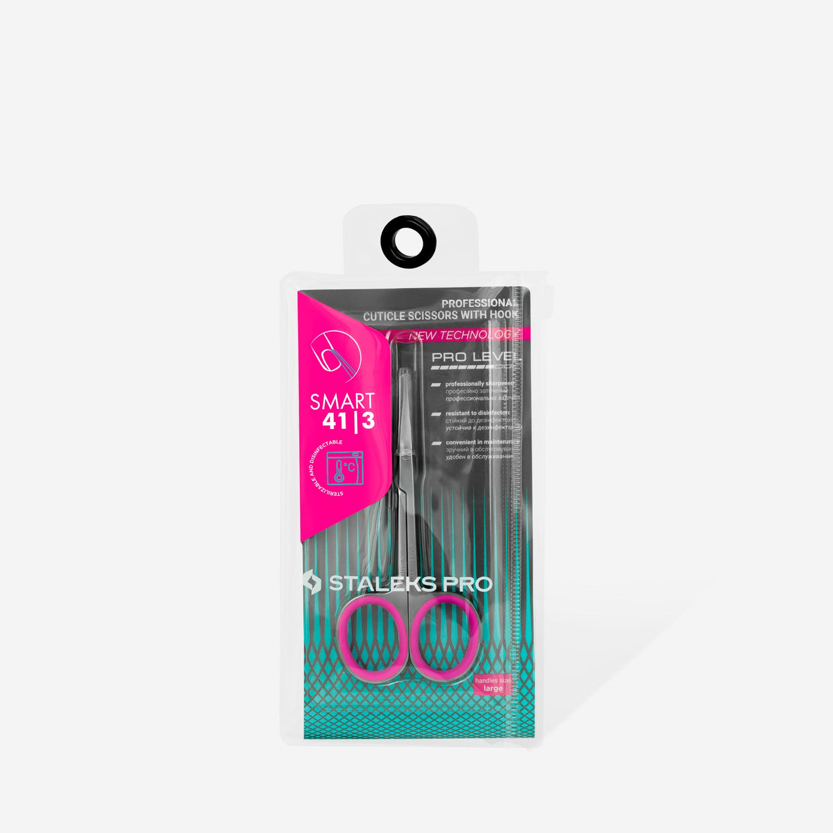 STALEKS Professional cuticle scissors with hook SMART 41 TYPE 3